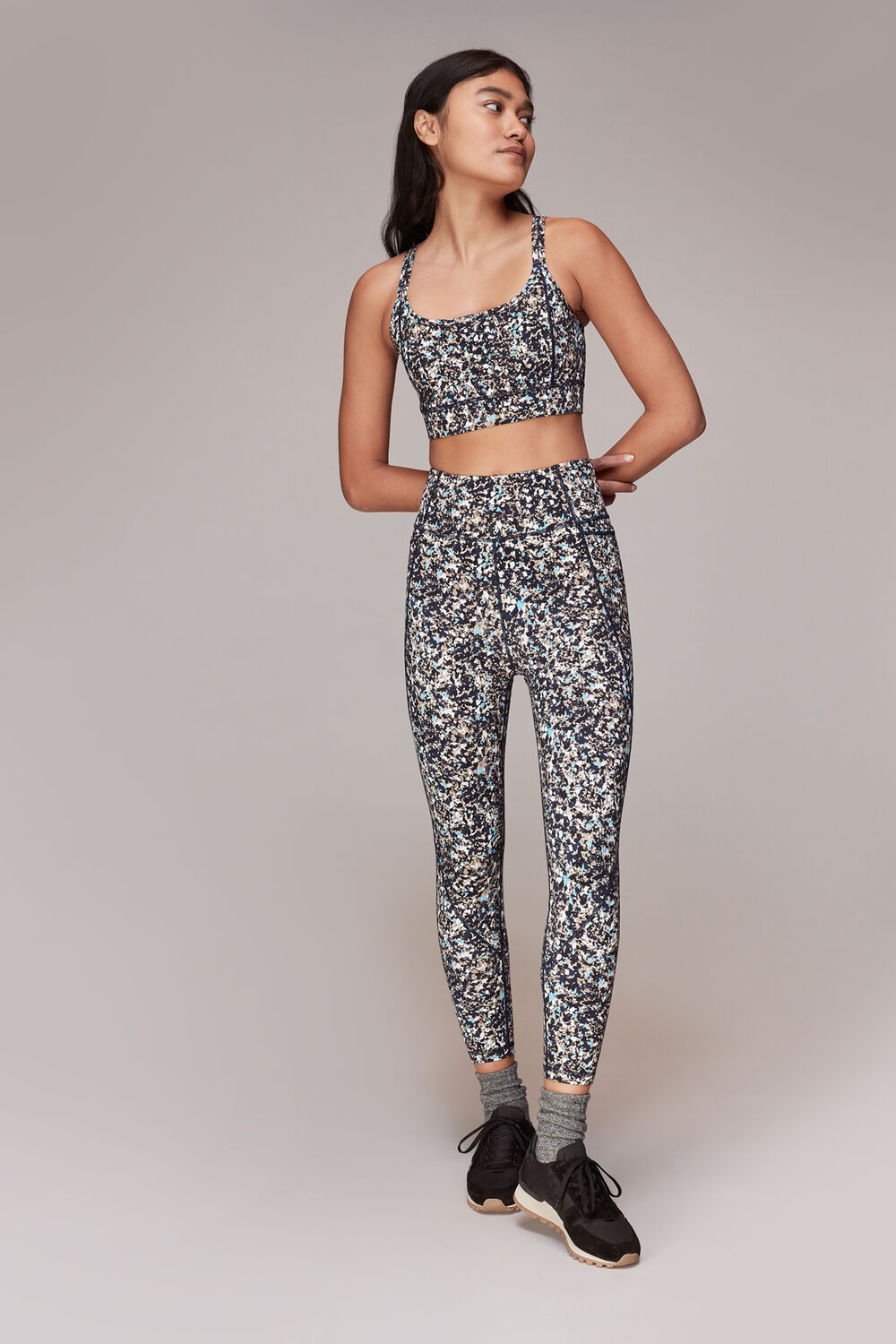 Navy Speckled Sports Legging